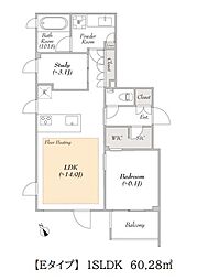 LUMIECsuiteEBISU 1SLDKの間取図画像