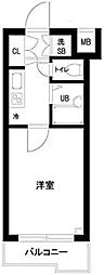 ルーブル恵比寿サウスガーデン 1Kの間取図画像