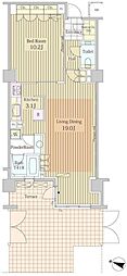ParkAxis恵比寿 1LDKの間取図画像