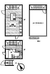 東京メトロ銀座線 外苑前駅 徒歩9分の賃貸マンション 1階1DKの間取り