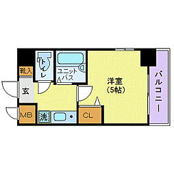 サンテミリオン目黒東山 1Kの間取図画像