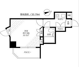 ダイアパレス池尻大橋 1Kの間取図画像