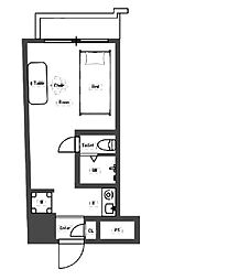 ライオンズマンション西新宿第8 ワンルームの間取図画像