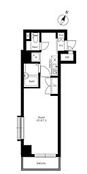 ガラ・ステージ西新宿 1Kの間取図画像