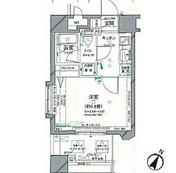 パレステュディオ渋谷ウエスト 1Kの間取図画像