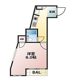 (株)菱友システムズ中野寮 1Kの間取図画像