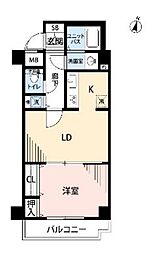 メインステージ広尾 1LDKの間取図画像