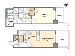 東京メトロ有楽町線 護国寺駅 徒歩5分の賃貸マンション 1階1LDKの間取り