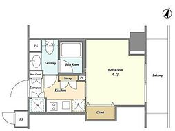 MG目黒駅前 1Kの間取図画像