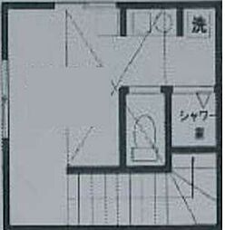 JR山手線 新大久保駅 徒歩6分の賃貸アパート 2階ワンルームの間取り