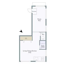 JR山手線 目白駅 徒歩4分の賃貸マンション 1階1LDKの間取り