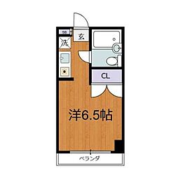 JR中央本線 東小金井駅 徒歩2分の賃貸マンション 4階1Kの間取り