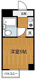 カーサ四谷 ワンルームの間取図画像