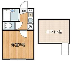 プリムローズ西荻 1Kの間取図画像