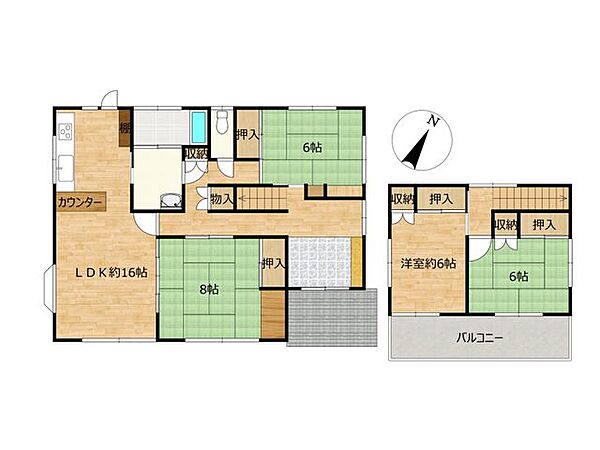 【現況販売】間取図です。