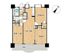 藤和青山ハイタウン 3LDKの間取図画像