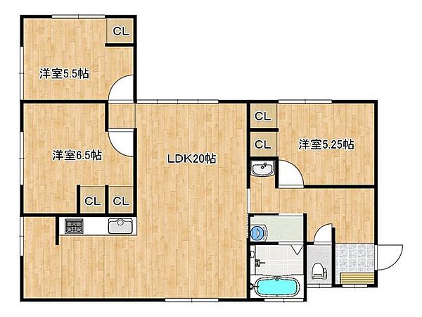 【間取り図】リフォーム後間取りです。