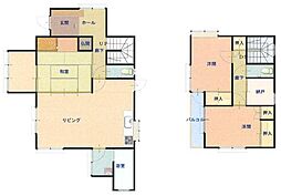 山鹿市中　戸建て 3LDKの間取り