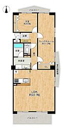 キャッスルハイツ岐阜北一色 2LDKの間取図画像