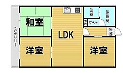 桃山台レックスマンション 3LDKの間取図画像