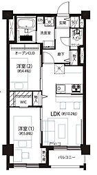 ウェイサイドビルウェイサイドマンション 2SLKの間取図画像