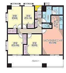 ライオンズマンション横濱本牧ベイステージ 4LDKの間取図画像