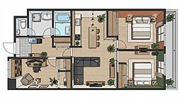 守口スカイハイツ 3LDKの間取図画像