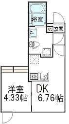 (仮)中葛西計画 1DKの間取図画像