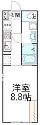 グランコレフ吉祥寺本町 1Kの間取図画像