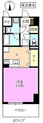 グランセル表参道 1Kの間取図画像