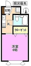メゾンドゥマキ 1Kの間取図画像