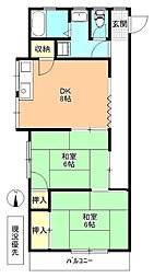 明光ビルディング 2DKの間取図画像