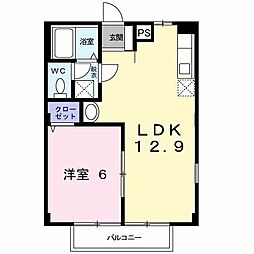 ハイム・ロジュマン　Ｂ 2階1LDKの間取り
