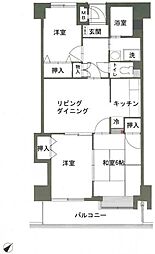 信開ドムス三社 3LDKの間取図画像
