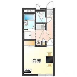 JR吉備線 備前三門駅 徒歩22分の賃貸アパート 1階1Kの間取り