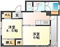 ビレッジハウス稲荷2号棟4階2.7万円