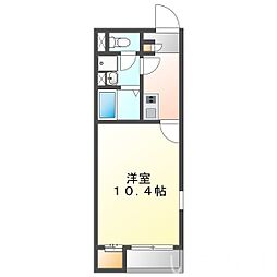 JR宇野線 備前西市駅 徒歩22分の賃貸アパート 2階1Kの間取り