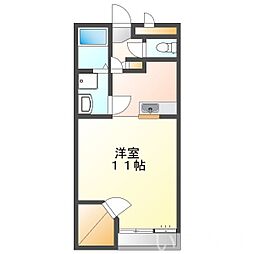 JR宇野線 備前西市駅 徒歩25分の賃貸マンション 1階1Kの間取り