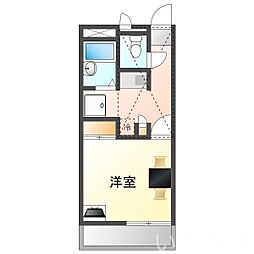 JR宇野線 備前西市駅 徒歩16分の賃貸アパート 3階1Kの間取り