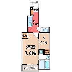 ピュアK 1SKの間取図画像