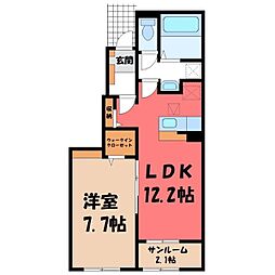 ブーケ 1LDKの間取図画像