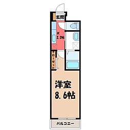 JR両毛線 駒形駅 徒歩20分 3階/-