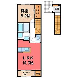 JR両毛線 前橋駅 バス20分 北前橋下車 徒歩6分 2階/-