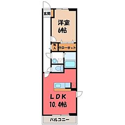 カーサ・ドマーニ 1LDKの間取図画像
