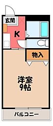 イーストマニ 1Kの間取図画像