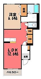 ベラカーサ明保野 B 1LDKの間取図画像