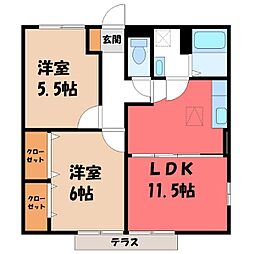 西中居ハイツ A 1階/-