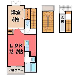 和 III 3階1LDKの間取り