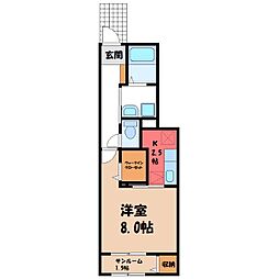SH.あらい 1階1Kの間取り