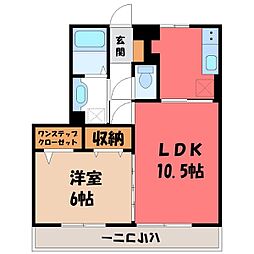 Ｄ’クレアーレ 3階1LDKの間取り